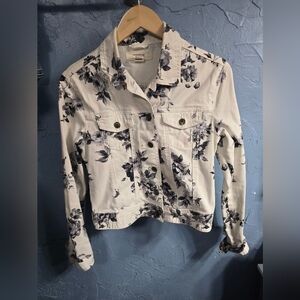 Workshop Andrea Jovine Women's Floral Denim Jacket Sz Small